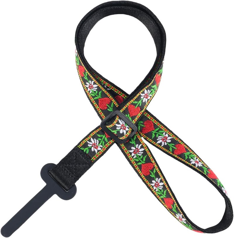 CLOUDMUSIC Ukulele Strap Clip On No Drill J Hook For Soprano Concert Tenor Baritone(Red Heart) - Image 5